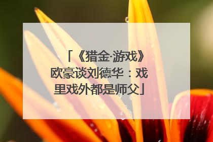 《猎金·游戏》欧豪谈刘德华：戏里戏外都是师父