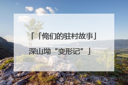 「俺们的驻村故事」深山坳“变形记”