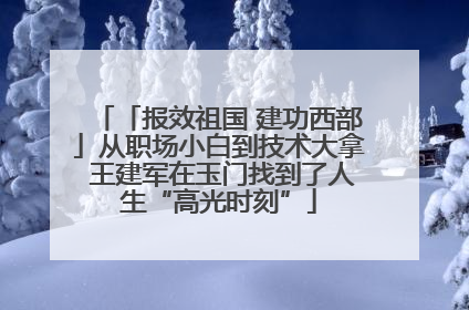 「报效祖国 建功西部」从职场小白到技术大拿 王建军在玉门找到了人生“高光时刻”