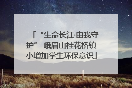 “生命长江·由我守护” 峨眉山桂花桥镇小增加学生环保意识