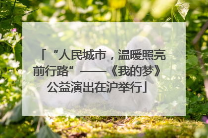 “人民城市，温暖照亮前行路”——《我的梦》公益演出在沪举行