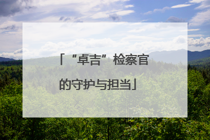 “卓吉”检察官的守护与担当