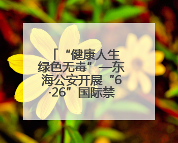 “健康人生 绿色无毒”—东海公安开展“6·26”国际禁毒日宣传活动