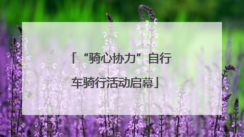 “骑心协力”自行车骑行活动启幕