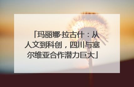 玛丽娜·拉古什：从人文到科创，四川与塞尔维亚合作潜力巨大