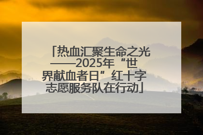 热血汇聚生命之光——2025年“世界献血者日”红十字志愿服务队在行动