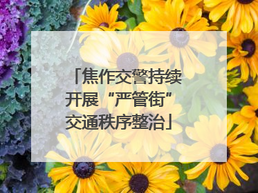 焦作交警持续开展“严管街”交通秩序整治