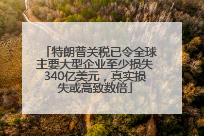 特朗普关税已令全球主要大型企业至少损失340亿美元，真实损失或高致数倍