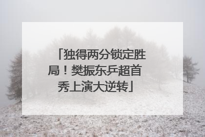 独得两分锁定胜局！樊振东乒超首秀上演大逆转