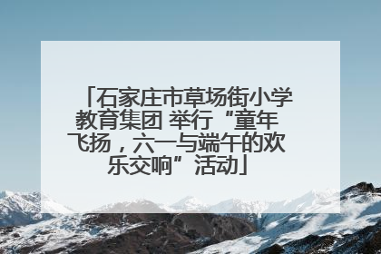 石家庄市草场街小学教育集团 举行“童年飞扬，六一与端午的欢乐交响”活动