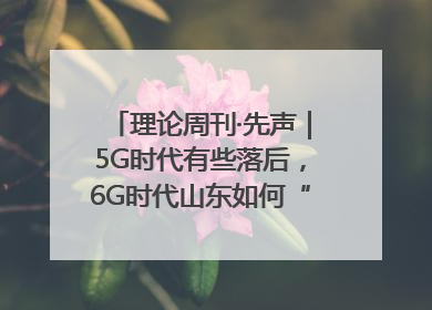 理论周刊·先声｜5G时代有些落后，6G时代山东如何“弯道超车”