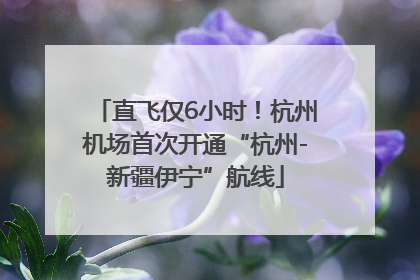 直飞仅6小时！杭州机场首次开通“杭州-新疆伊宁”航线