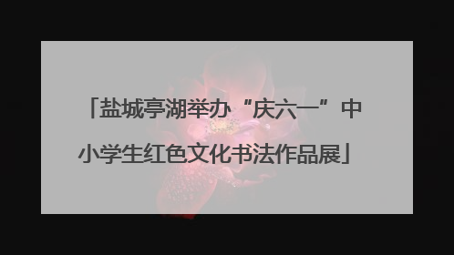 盐城亭湖举办“庆六一”中小学生红色文化书法作品展