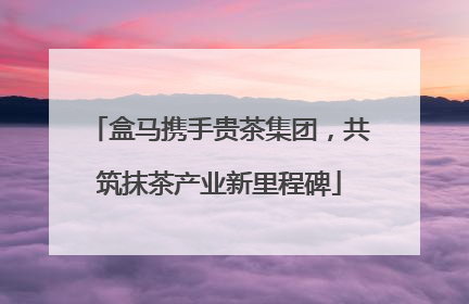 盒马携手贵茶集团，共筑抹茶产业新里程碑