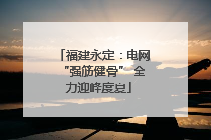 福建永定：电网“强筋健骨” 全力迎峰度夏
