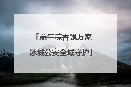端午粽香飘万家 冰城公安全域守护