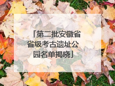 第二批安徽省省级考古遗址公园名单揭晓