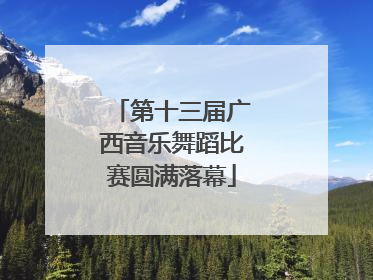 第十三届广西音乐舞蹈比赛圆满落幕