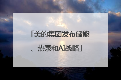 美的集团发布储能、热泵和AI战略