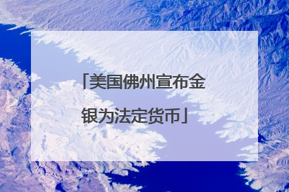 美国佛州宣布金银为法定货币