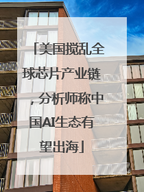 美国搅乱全球芯片产业链，分析师称中国AI生态有望出海