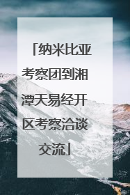 纳米比亚考察团到湘潭天易经开区考察洽谈交流