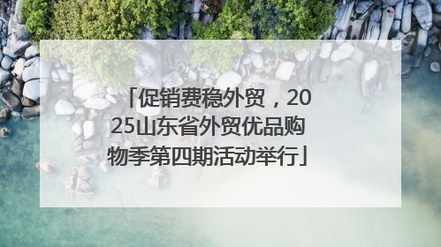 促销费稳外贸，2025山东省外贸优品购物季第四期活动举行