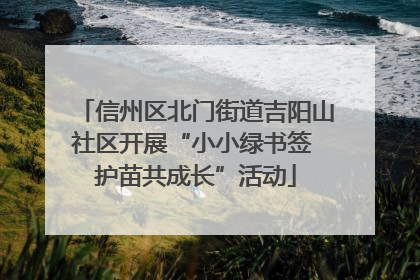 信州区北门街道吉阳山社区开展“小小绿书签 护苗共成长”活动