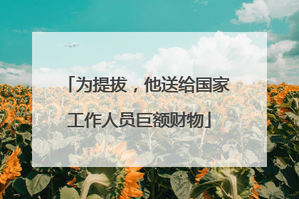 为提拔，他送给国家工作人员巨额财物
