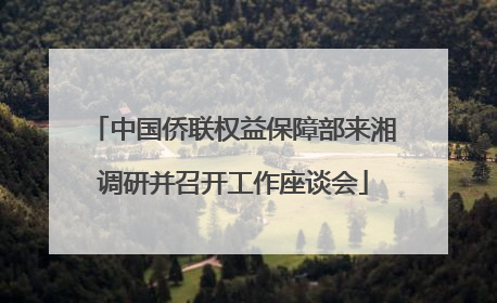 中国侨联权益保障部来湘调研并召开工作座谈会