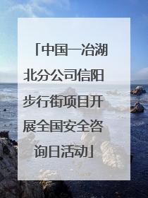 中国一冶湖北分公司信阳步行街项目开展全国安全咨询日活动
