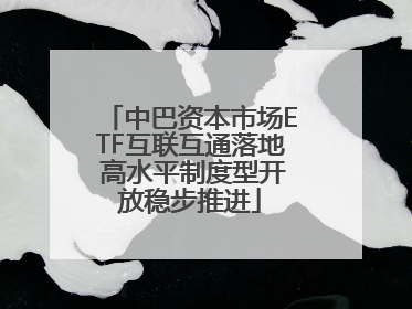 中巴资本市场ETF互联互通落地 高水平制度型开放稳步推进