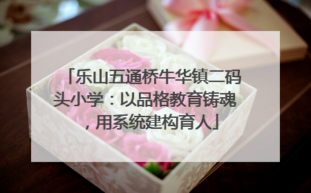 乐山五通桥牛华镇二码头小学：以品格教育铸魂，用系统建构育人