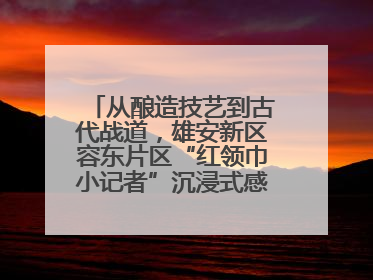 从酿造技艺到古代战道，雄安新区容东片区“红领巾小记者”沉浸式感受历史韵味