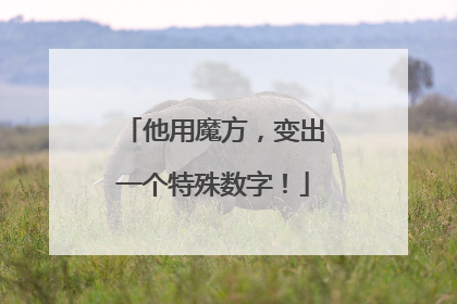 他用魔方，变出一个特殊数字！
