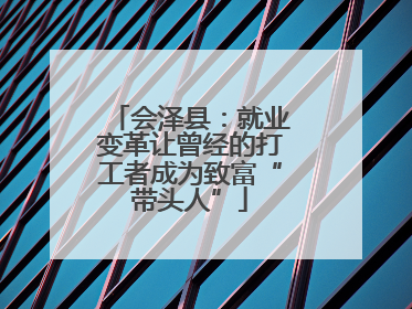 会泽县：就业变革让曾经的打工者成为致富“带头人”