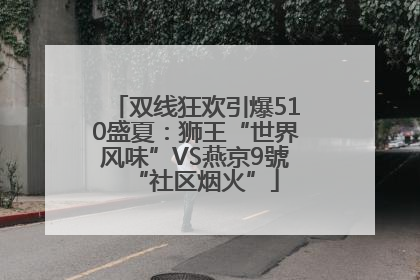 双线狂欢引爆510盛夏：狮王“世界风味”VS燕京9號“社区烟火”