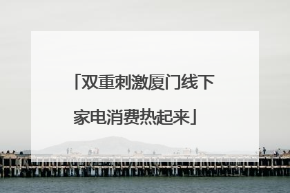 双重刺激厦门线下家电消费热起来