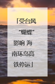 受台风“蝴蝶”影响 海南环岛高铁停运