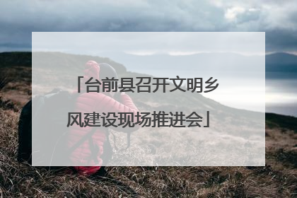 台前县召开文明乡风建设现场推进会