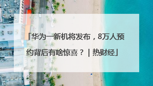 华为一新机将发布，8万人预约背后有啥惊喜？｜热财经