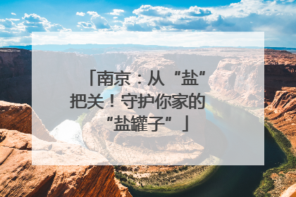 南京：从“盐”把关！守护你家的“盐罐子”