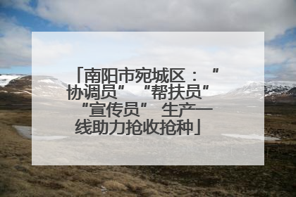 南阳市宛城区：“协调员”“帮扶员”“宣传员” 生产一线助力抢收抢种