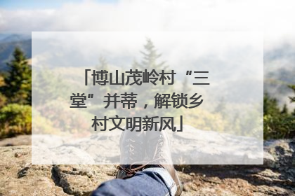 博山茂岭村“三堂”并蒂，解锁乡村文明新风