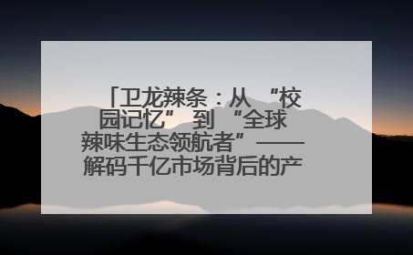 卫龙辣条：从 “校园记忆” 到 “全球辣味生态领航者”——解码千亿市场背后的产品创新与全链路破圈