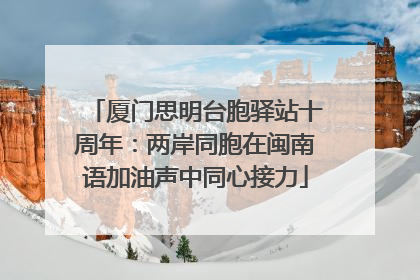 厦门思明台胞驿站十周年：两岸同胞在闽南语加油声中同心接力