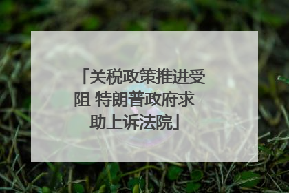 关税政策推进受阻 特朗普政府求助上诉法院