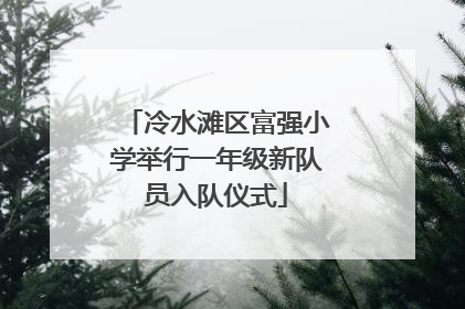 冷水滩区富强小学举行一年级新队员入队仪式