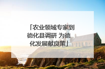 农业领域专家到德化县调研 为德化发展献良策