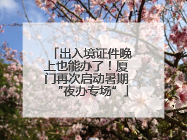 出入境证件晚上也能办了！厦门再次启动暑期“夜办专场”